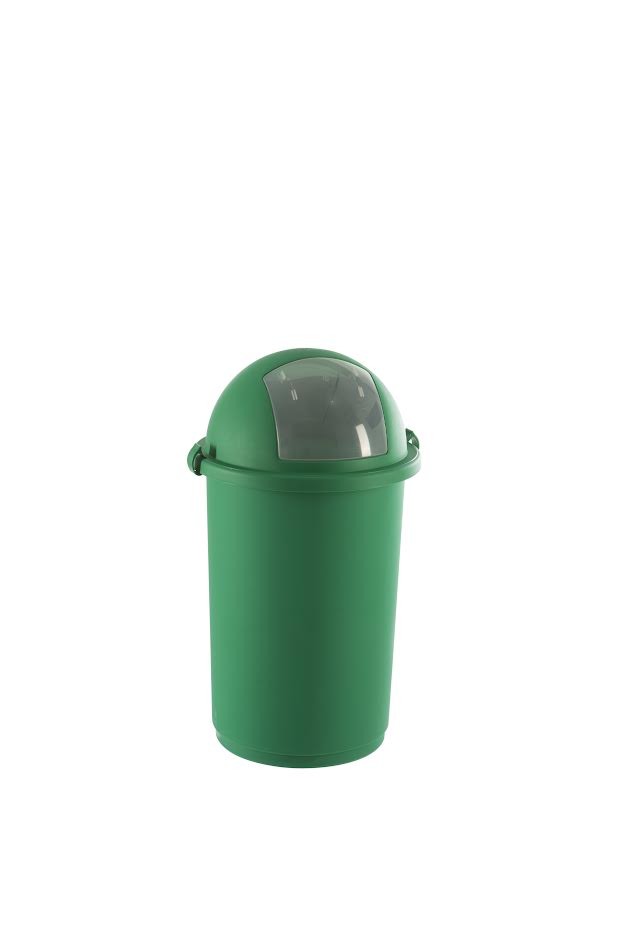Pattumiera push completa verde ø 41x50h lt 50 per cucina professionale HACCP