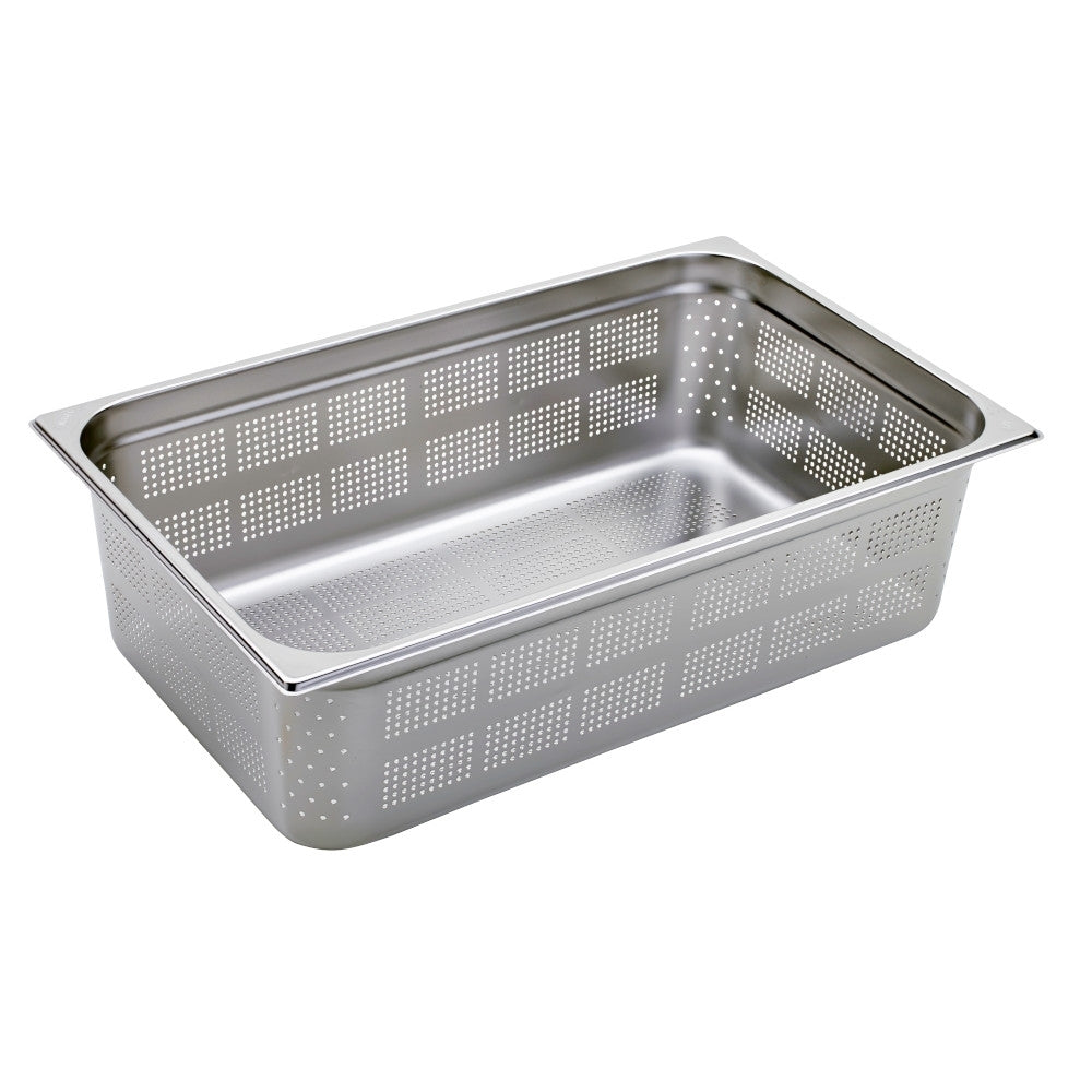 Bacinella gn 1/1 forata inox cm 53x32,5x15h articoli acciaio inox