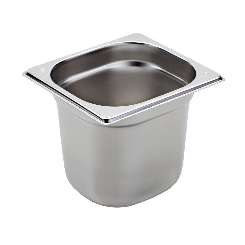 Bacinella gn 1/6 inox cm 17,6x16,2x15h articoli acciaio inox