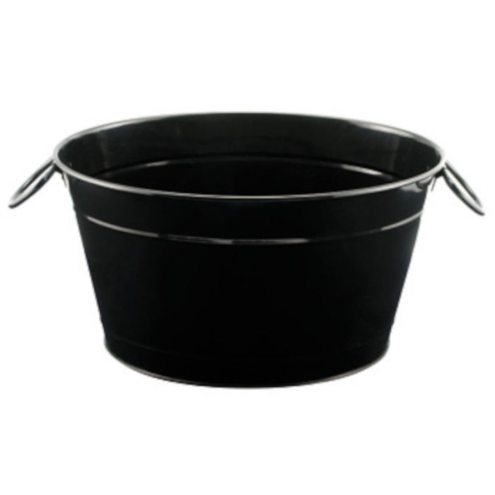 Secchiello party in metallo nero cm40x28x22 articoli