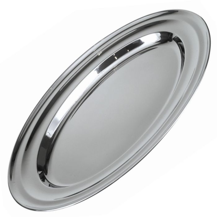 Vassoio ovale da portata in acciaio inox cm 35 vassoi acciaio inox