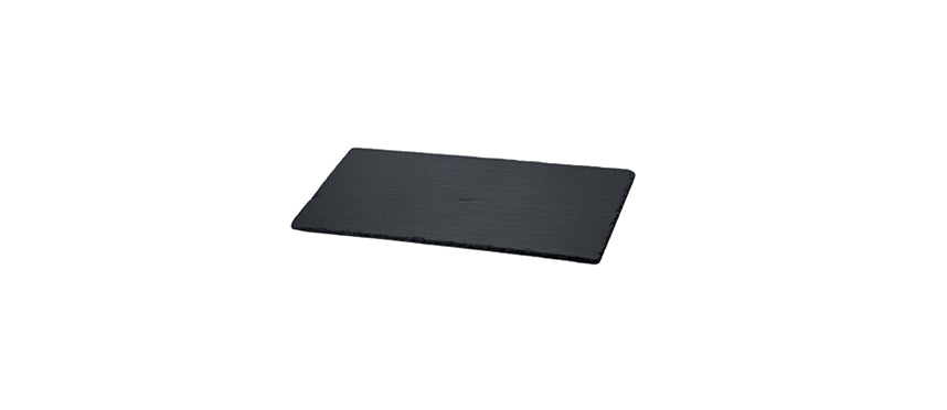 vassoio ardesia rettangolare cm 38x26 spessore mm 4 - vassoio buffet per presentare e servire preparazioni dolci, salate e prodotti da banco