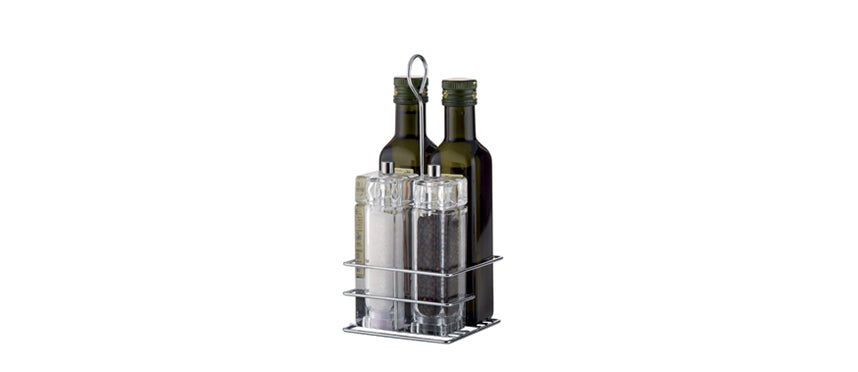 portacondimenti inox