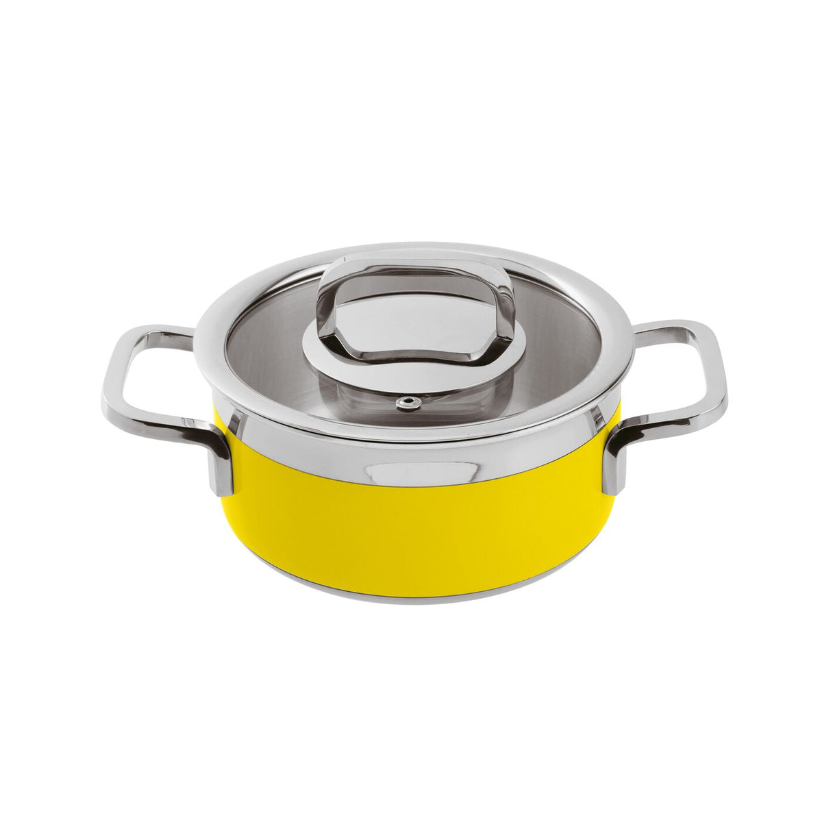 Casseruola con coperchio inox 3-Ply Ø 16 cm giallo Paderno