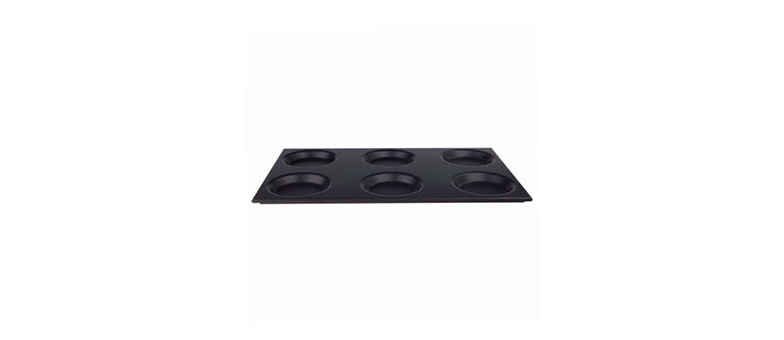 Teglia GN 1/1 cm 53x32,5 6 stampi Ø cm 12,5 - teglia per pasticceria