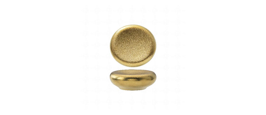 piatto stone gemini gold porcellana effetto pietra decorata cm 11x10,4 h 4 - piatto