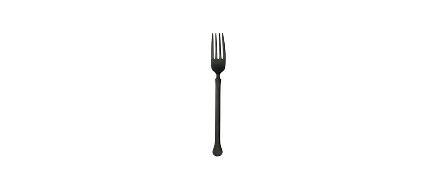 forchetta frutta Kiev pvd nero invecchiato acciaio inox 18/10 spessore mm 3 - forchetta frutta