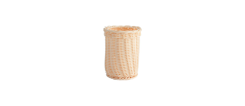 portagrissini vimini plastificato ø cm 12 h 15 - supporto buffet per creare livelli, ordine e profondità nell'allestimento