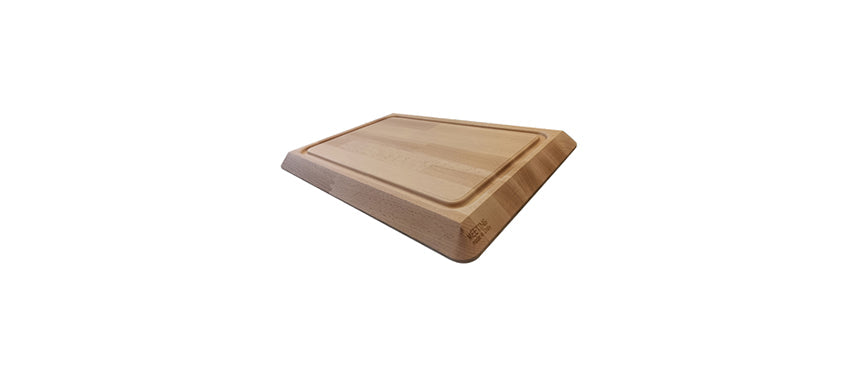 tagliere faggio con raccogli liquidi e piedi antiscivolo cm 45x30 h 2,9