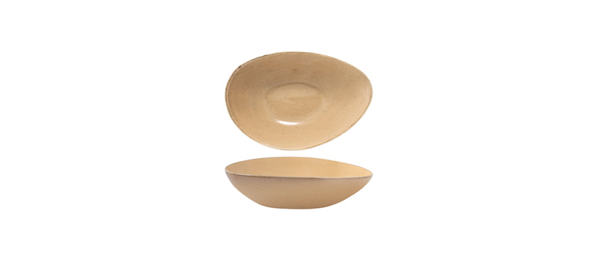 coppa triangolare Colour Glaze Hazelnut 19x13 cm - coppa triangolare