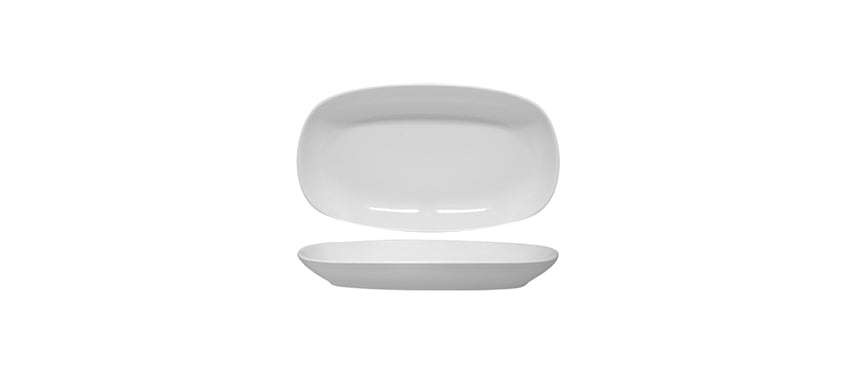 vassoio ovale era porcellana bianca cm 26x15