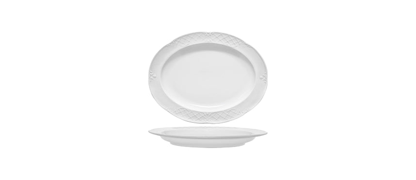 vassoio ovale ares porcellana bianca cm 28,5x21 - articolo per la tavola
