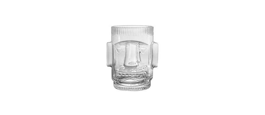 bicchiere moai vetro soffiato tiki dof cl 45 professionale horeca