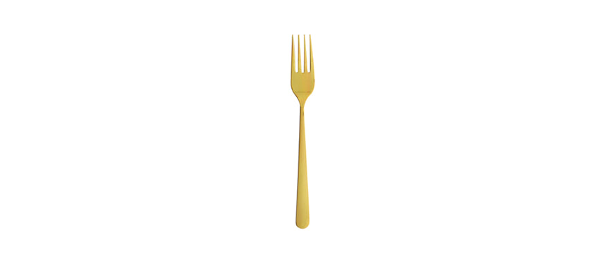 forchetta tavola Oslo pvd oro lucido acciaio inox 18/10 spessore mm 3 - forchetta tavola