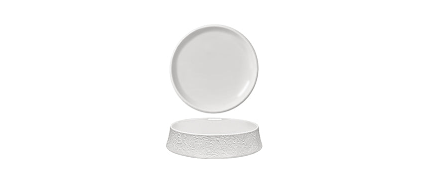 Piatto gourmet damasco magnesium porcelain Ø 23,4x4h