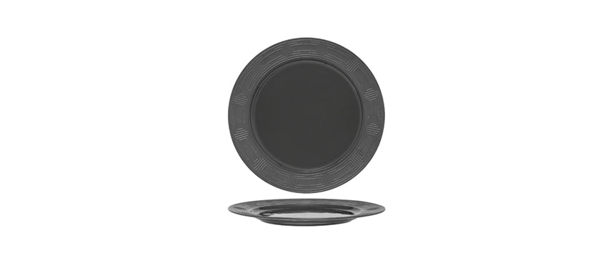 piatto piano labyrinth black premium fine porcelain Ø cm 26,4 - piatto piano