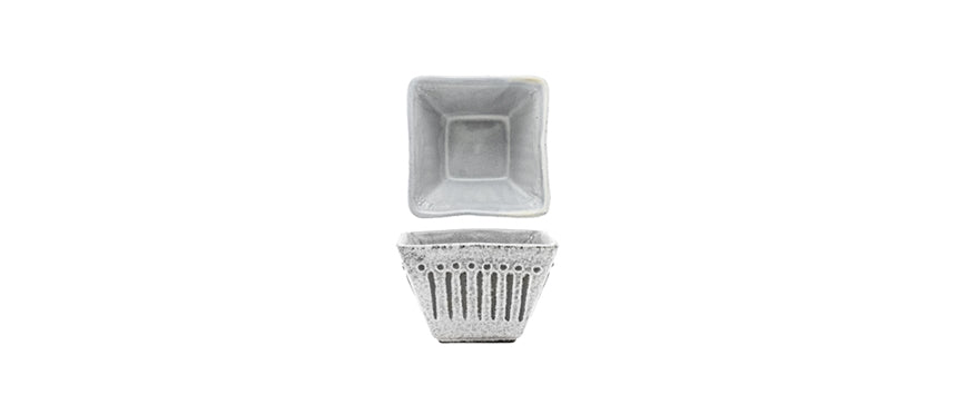 coppetta quadrata acropoli stoneware reactive color cm 8,8x8,8 h 5,9 - articolo per la tavola