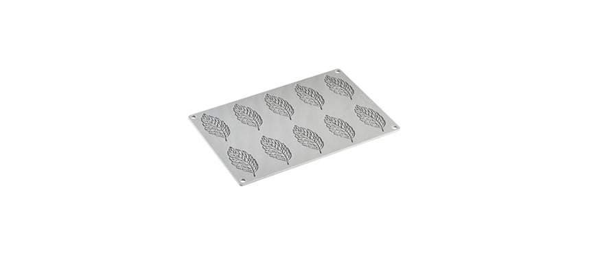 Stampo cm 30x20 per la realizzazione di 10 forme plume cm 8,4x3,8 h 0,2 - stampo per pasticceria
