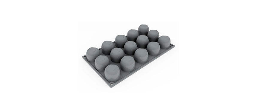 Stampo cm 30x17,5 per la realizzazione di 15 forme mela Ø cm 4,5 h 3,8 - stampo per pasticceria
