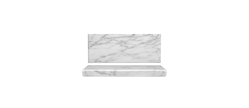 vassoio rettangolare marble white marmo cm 25x9 h 2 - articolo per la tavola