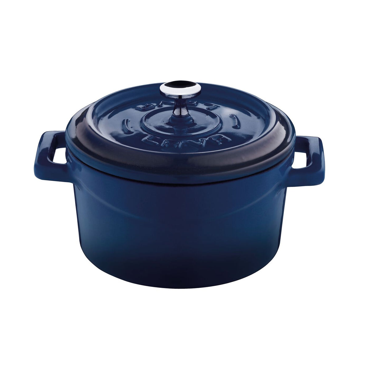 Casseruola tonda con coperchio ghisa smaltata Ø 10 cm blu Paderno
