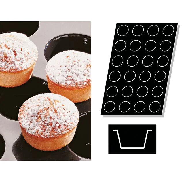 Stampo muffins silicone flexipan cm60x40 pz 24