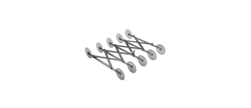 Tagliapasta doppio liscio e festonato 5 linee - tagliapasta