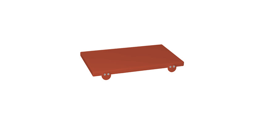 Terracotta polypropylene cutting board with 2 stoppers 60x40x2 cm