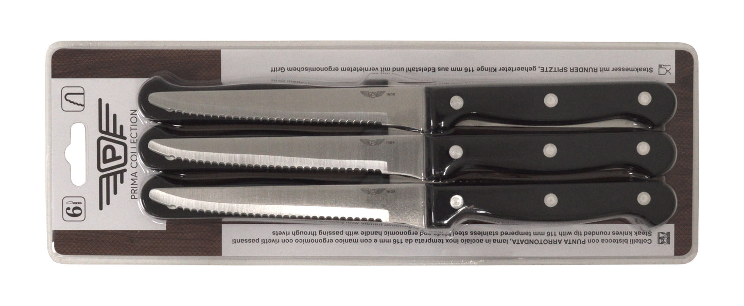 First collection serrated table knife, 6 pcs
