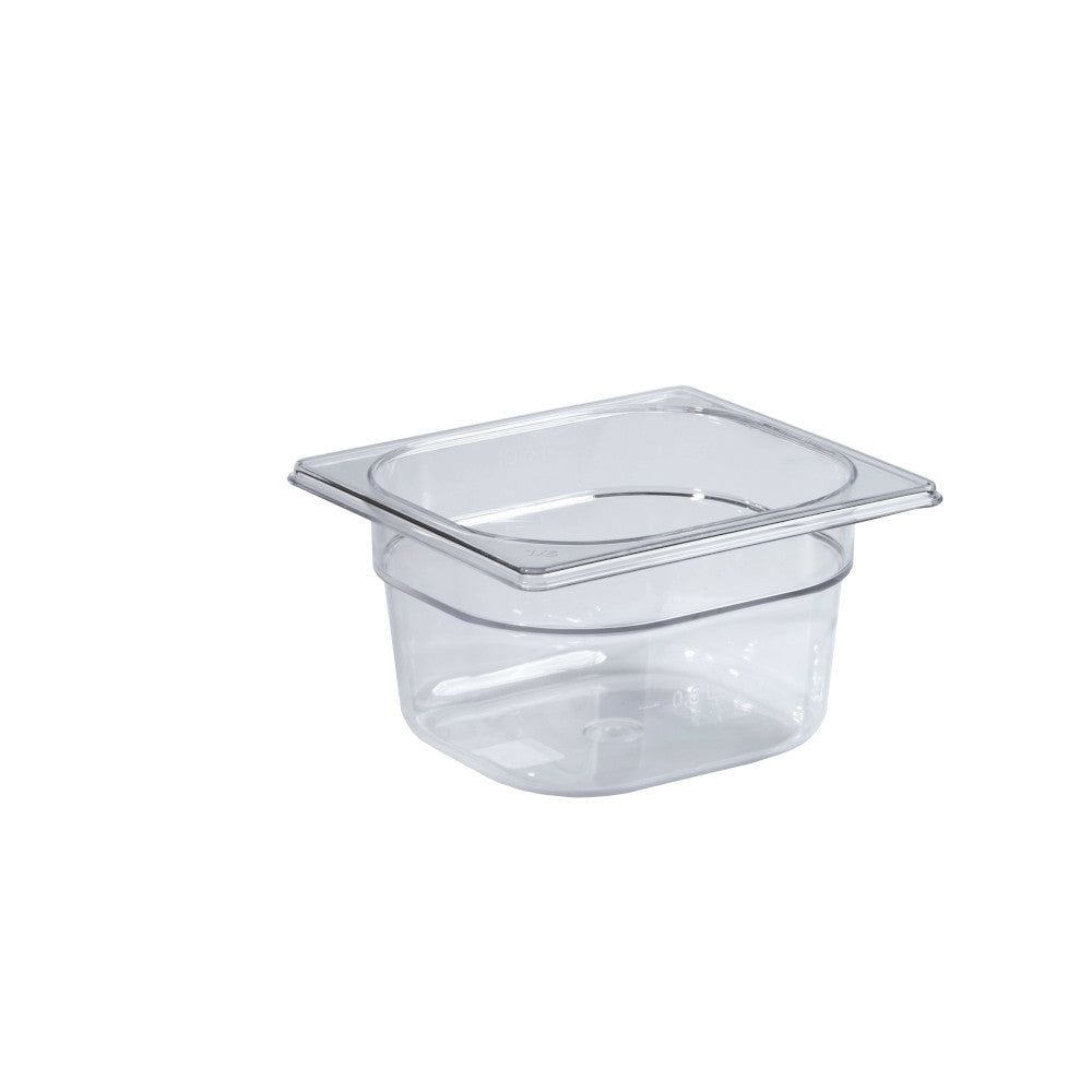 Bacinella gn 1/6 policarbonato cm 17,6x16,2x6,5h articoli policarbonato