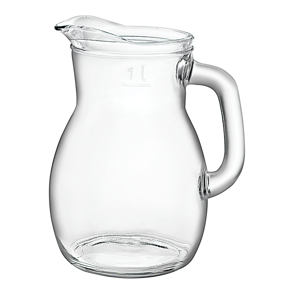 Brocca bistrot 100 cl in vetro professionale