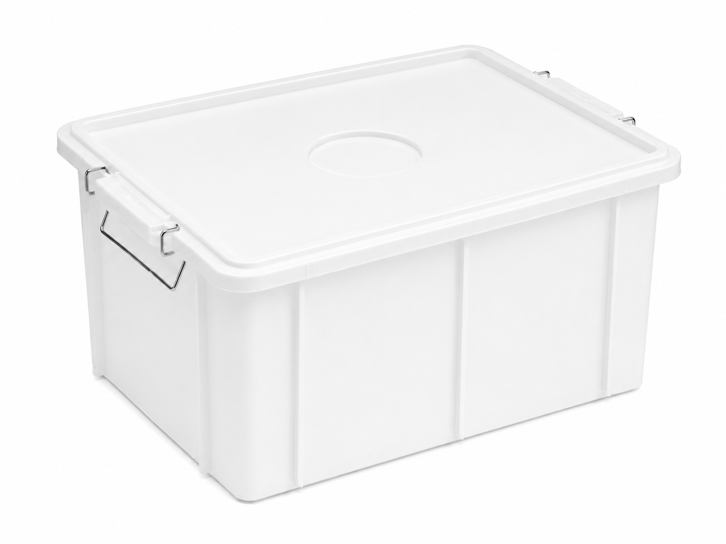 Cassetta "box" con coperchio bianca cm 45x35x25