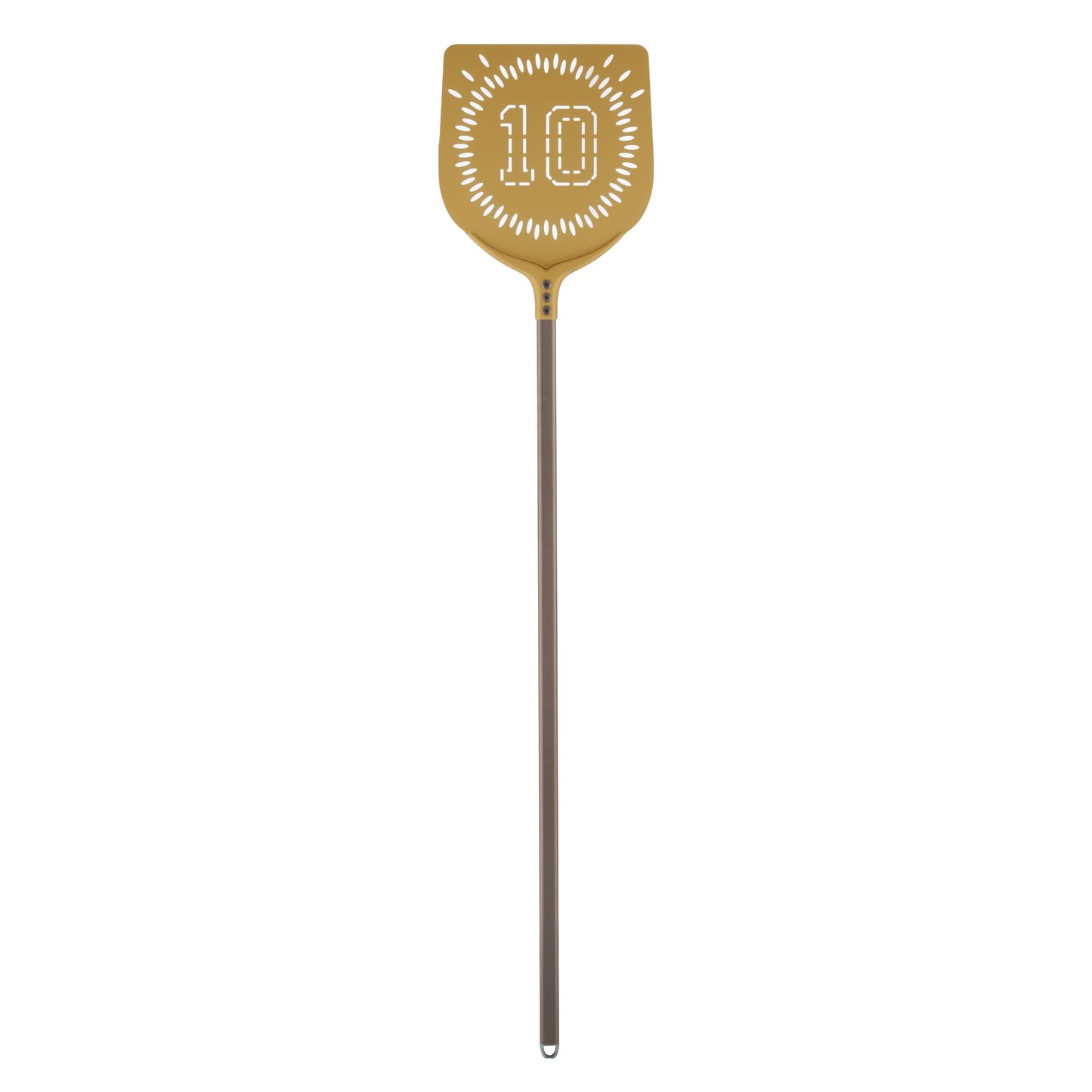 10 golden square pizza peels with brown handle, 33x33 cm