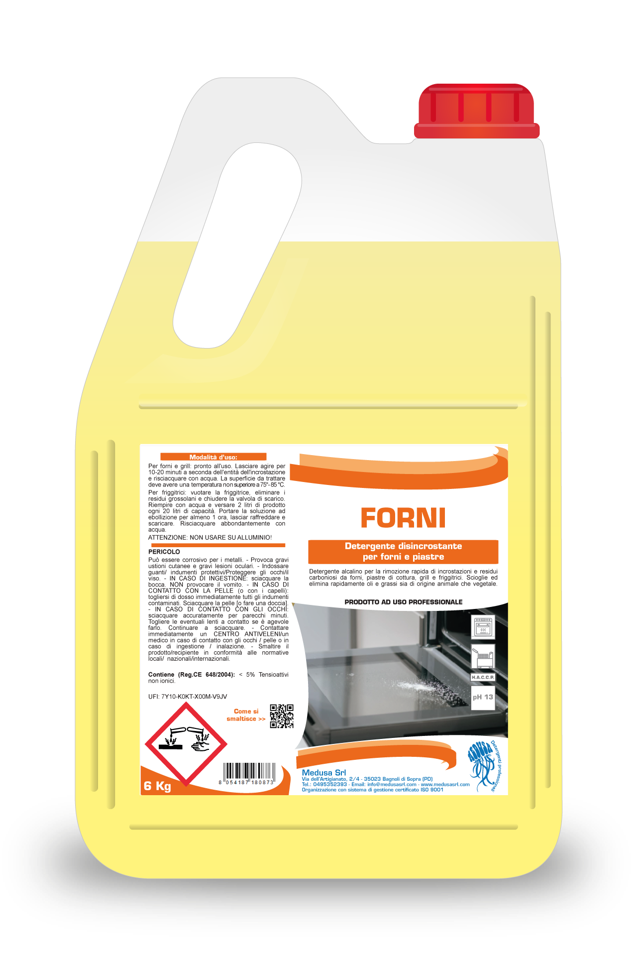 Detergente disincrostante per forni e piastre 6 kg articoli