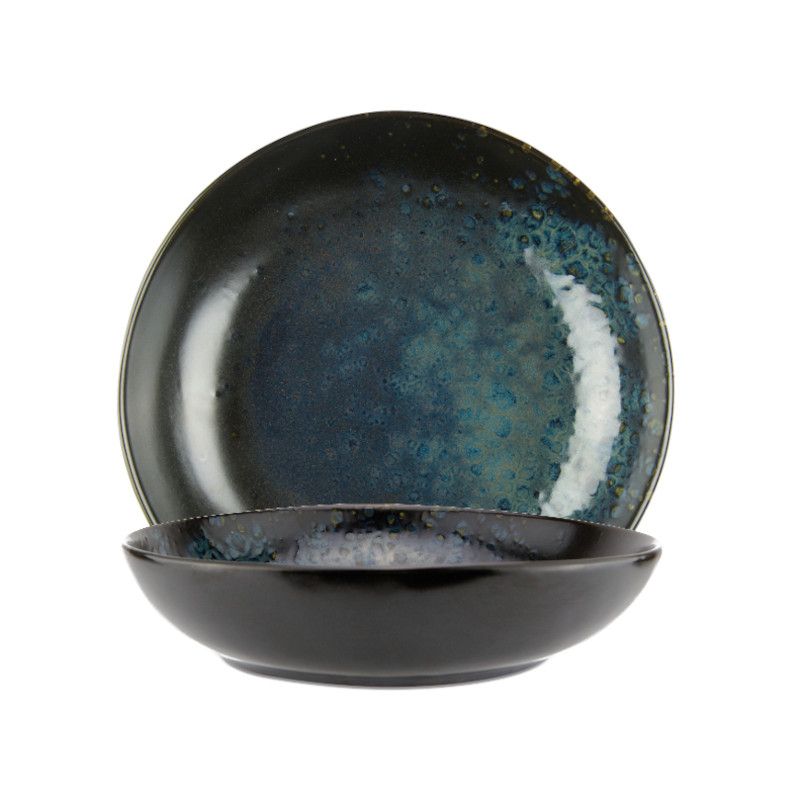 Phobos round black/blue bowl ø 28 h 6.5