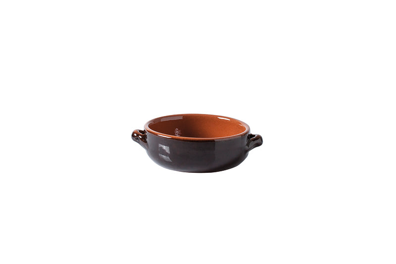 Tegamino in coccio con manici ø 13x5h piatti
