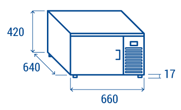 Abbattitore da banco GN2/3