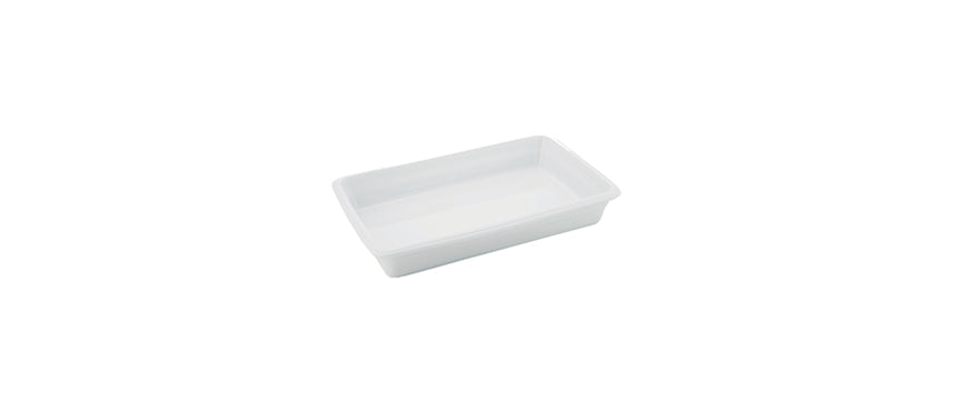 pirofila da forno rettangolare bianca Gastronorm GN 1/2 cm 32x26,5 h 6,5
