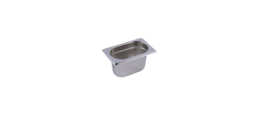 Vasca inox GN 1/9 cm 17,6x10,8 h 10 lt 1