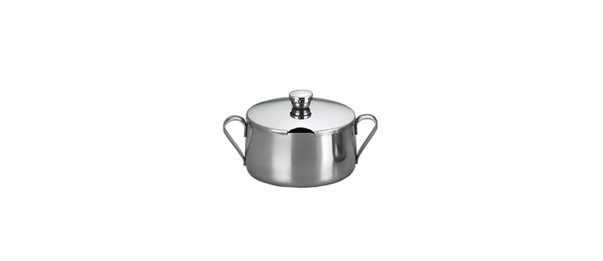 zuccheriera con coperchio a cerniera inox cl 40 Ø cm 9,3 h 7,5