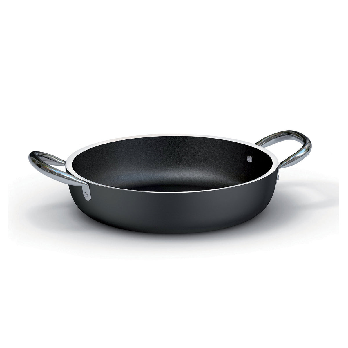 tegame alluminio antiaderente induzione 2 manici Ø cm 24 h 6 fondo Ø cm 18