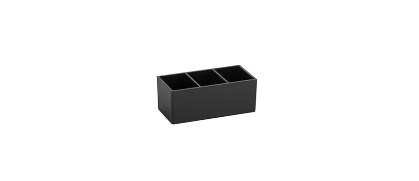 porta bustine plastica 3 scomparti cm 13x6 h 5,5