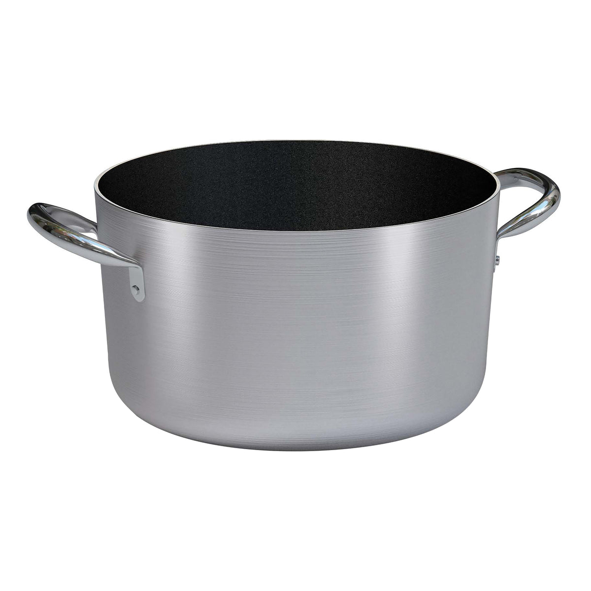 alluminio casseruola media antiaderente 2 manici h 13,5 lt 5,5 Ø cm 24 fondo Ø cm 18