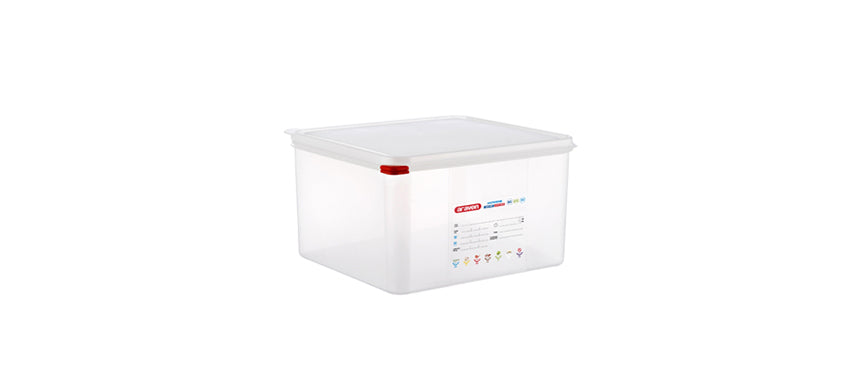 vasca GN 2/3 in polipropilene con coperchio cm 35,4X32,5 h 20 lt 19