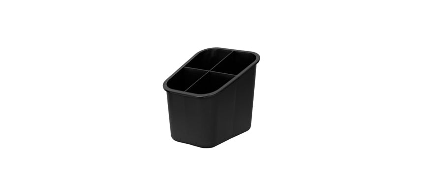porta cannucce/cucchiaini nero cm 17x13,5 h 14