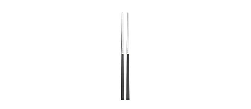 set Sushi Pro Nero 2 bacchette sushi pro pinti acciaio inox 18/10