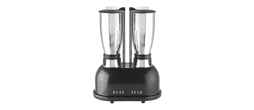 frullatore doppio elettrico con bicchieri inox cm 35x20 h 46 w 600+600