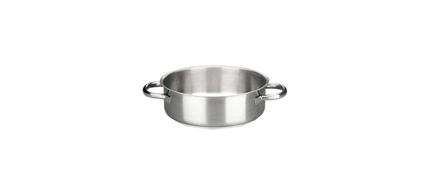 casseruola inox bassa 2 manici Ø cm 24 h 8 lt 3,7