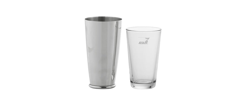 agitatore boston inox cl 50 con bicchiere vetro