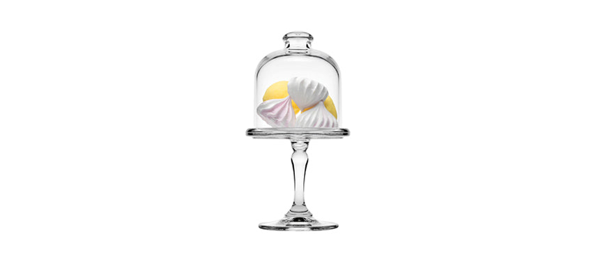 Alzata vetro Patisserie con coperchio Ø cm 10 h 19,7